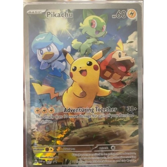 Pokémon TCG Pikachu Scarlet & Violet Paldea Evolved SVP 027 Black Star Promo - Picture 3 of 7